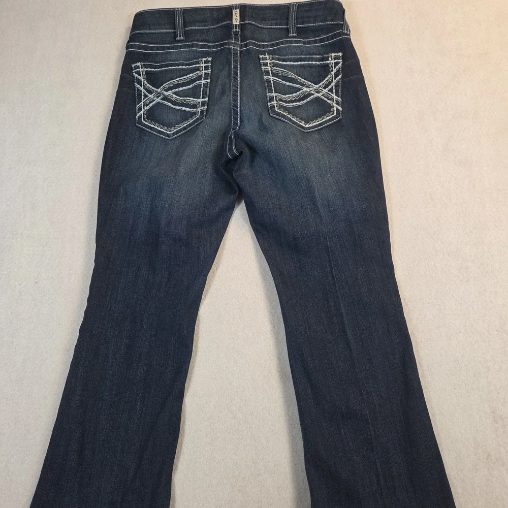 Ariat Real Denim Rainstorm Women 32S Mid Rise Marine Boot Entwined 10017510